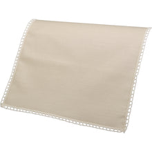 Load image into Gallery viewer, Linen Mix Arm Caps Chairback or Settee Back with Lace Trim