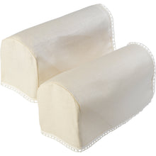 Load image into Gallery viewer, Linen Mix Arm Caps Chairback or Settee Back with Lace Trim