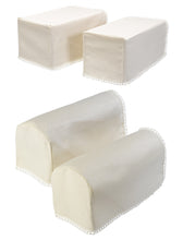 Load image into Gallery viewer, Linen Mix Arm Caps Chairback or Settee Back with Lace Trim