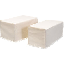 Load image into Gallery viewer, Linen Mix Arm Caps Chairback or Settee Back with Lace Trim