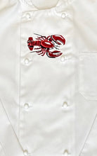 Load image into Gallery viewer, Embroidered Lobster Chefs Jacket XS White (34”)