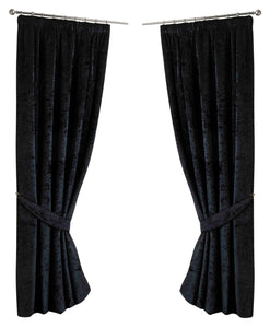 Crushed Velvet Thermal Lined Door Curtain 52" x 84" (3 Colours)