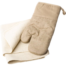 Load image into Gallery viewer, 100% Cotton Oven Cloth &amp; Magnetic Silicone Oven Glove Set (Various Colours)