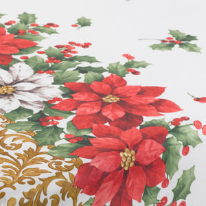 Poinsettia Christmas Table Cloth