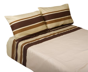 Striped Quilt Cover & Two Pillow Case Set (4 Colours)