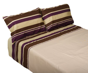 Striped Quilt Cover & Two Pillow Case Set (4 Colours)
