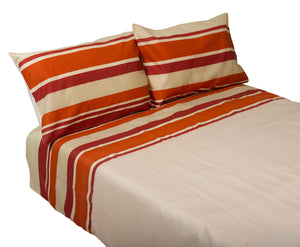 Striped Quilt Cover & Two Pillow Case Set (4 Colours)