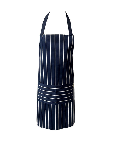Navy Cotton Butchers Adult Bib Apron with Pocket 60cm x 80cm