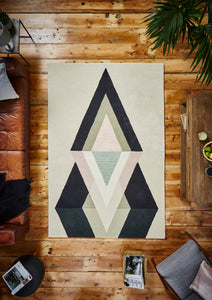 Michelle Collins 100% Wool Geometric Abstract Designer Rugs (Various Designs)