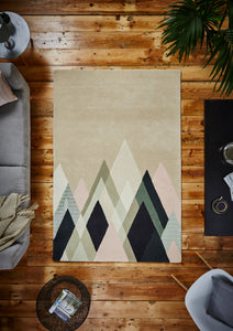 Michelle Collins 100% Wool Geometric Abstract Designer Rugs (Various Designs)