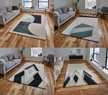 Load image into Gallery viewer, Michelle Collins 100% Wool Geometric Abstract Designer Rugs (Various Designs)