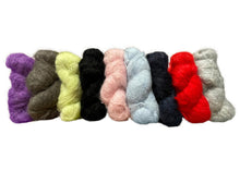 Load image into Gallery viewer, Knitglobal Brushed Mohair &amp; Nylon DK Hank 100g (Various Shades)