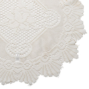 Pair of Floral Monica Lace Large Doilies (20" Round)