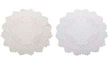 Load image into Gallery viewer, Pair of Floral Monica Lace Large Doilies (20&quot; Round)
