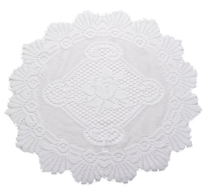Pair of Floral Monica Lace Large Doilies (20" Round)