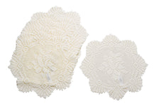 Load image into Gallery viewer, Pack of 6 Floral Monica Lace Round Doilies (8&quot; or 12&quot;)