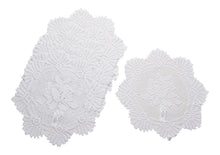 Load image into Gallery viewer, Pack of 6 Floral Monica Lace Round Doilies (8" or 12")