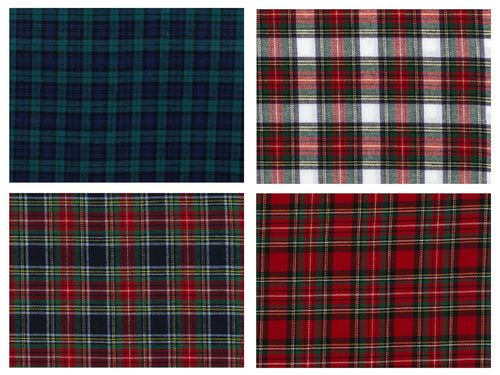 Pack of 4 Made To Order Tartan Napkins 18 x 18 (Various Colours)