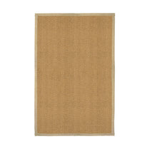 Load image into Gallery viewer, Natural Herringbone Weave Coir Rug or Runner with Coloured Border (7 Colours)