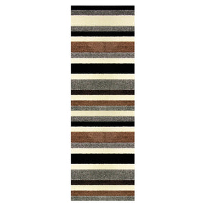 Linea Striped Machine Washable Rug or Runner 2 Colours