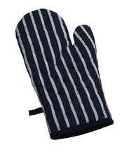 Load image into Gallery viewer, Striped Double Oven Glove or Gauntlet (Navy)