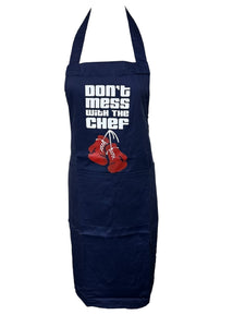 Novelty “Don’t mess with the Chef” Bib Apron (4 Colours)