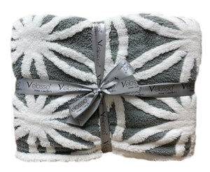 Velosso Tufted Soft & Cosy Sherpa Fleece Orbit Throw 150cm x 200cm (4 Colours)