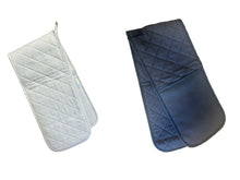 Load image into Gallery viewer, Double Oven Glove Plain Quilted Cotton Pot Holder (Black or Cream)