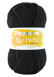Papatya Big Twist Mega Chunky Yarn with Wool 200g Ball (6 Colours)