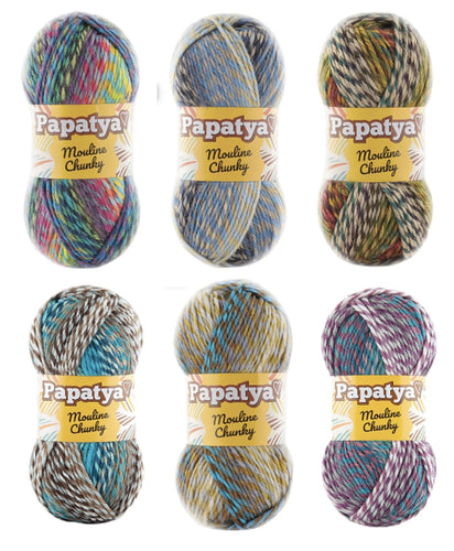Papatya Mouline Chunky Yarn 100g Ball (6 Colours)
