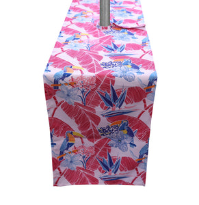 Parrot Table Runner with Zip & Parasol Hole (14" x 72")