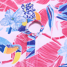 Load image into Gallery viewer, Parrot Tablecloth with Zip &amp; Parasol Hole (Pink or Turquoise)