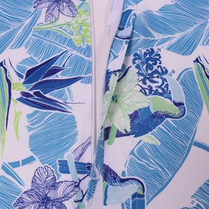 Parrot Tablecloth with Zip & Parasol Hole (Pink or Turquoise)