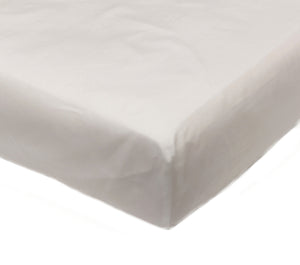Percale Extra Long 10" Deep Fitted Sheet - Cream or White (Various Sizes)