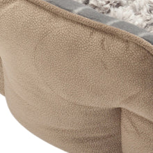 Load image into Gallery viewer, Petface Grey Check &amp; Bamboo Oval Bed (Various Sizes)