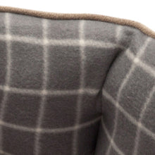 Load image into Gallery viewer, Petface Grey Check &amp; Bamboo Oval Bed (Various Sizes)