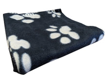 Load image into Gallery viewer, Paw Print Fleece Pet Comforter Blanket - 70cm x 100cm (2 Colours)