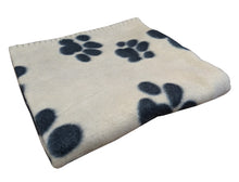 Load image into Gallery viewer, Paw Print Fleece Pet Comforter Blanket - 70cm x 100cm (2 Colours)