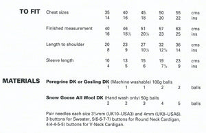Peter Gregory Double Knitting Pattern - Sweater and Cardigans (7173)