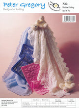 Load image into Gallery viewer, Peter Gregory Double Knitting Pattern - 733 Shawls &amp; Pram Covers