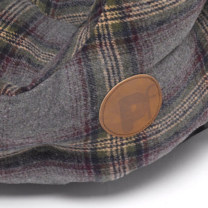 Petface Grey Tweed Oval Bed with Sherpa Fleece Cushion (Various Sizes)