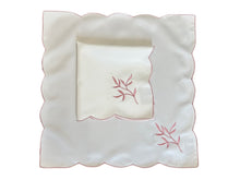 Load image into Gallery viewer, Embroidered Sprig Design Table Napkins 18" x 18" (4 Colours)