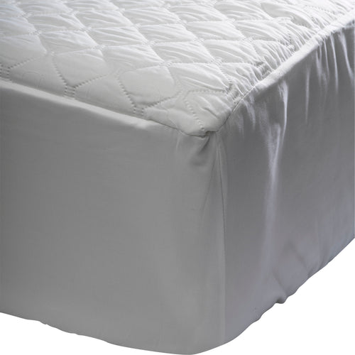 King Size Quilted Fitted Mattress Protector Waterproof - White