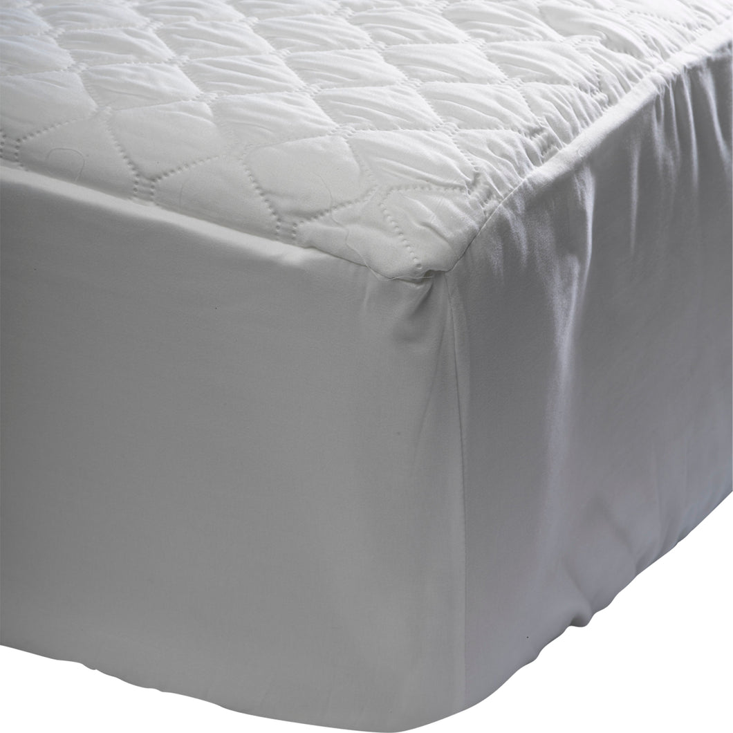 King Size Quilted Fitted Mattress Protector Waterproof - White