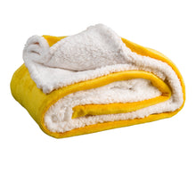Load image into Gallery viewer, Plain Sherpa Flannel Fleece Throw - 50" x 60" (6 Colours)