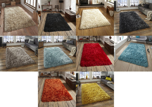 Polar Hand Tufted Thick 8.5cm Shaggy Pile Rug (Various Colours and Sizes)