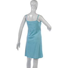 Load image into Gallery viewer, Ladies Combed Cotton Polka Dot Chemise S - XL (Aqua or Pink)