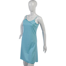 Load image into Gallery viewer, Ladies Combed Cotton Polka Dot Chemise S - XL (Aqua or Pink)