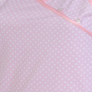Ladies Combed Cotton Polka Dot Chemise S - XL (Aqua or Pink)