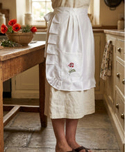Load image into Gallery viewer, Poppy Ivory Tea Waist Apron 16” x 20”